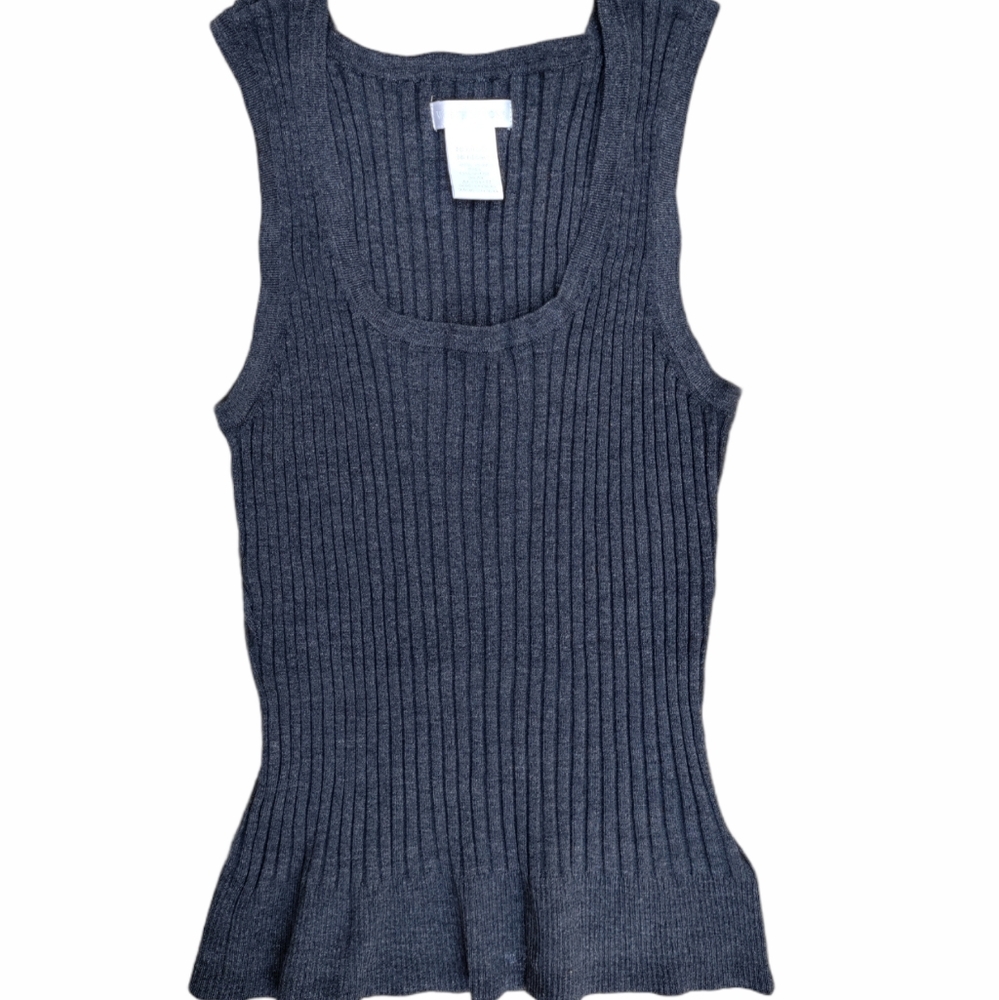 Worthington Silk/Nylon ribbed sweater tank M
